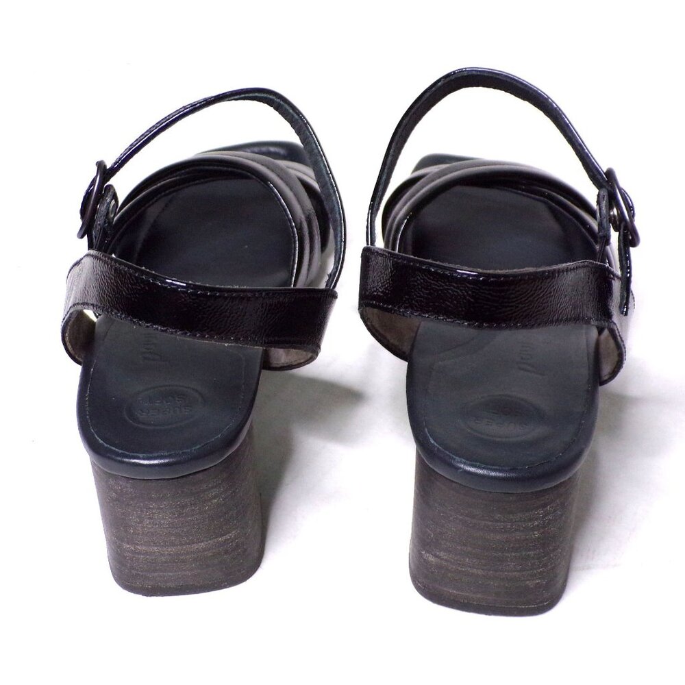 ๐ PAUL GREEN Lexi Block Heel Ankle Strap Sandals Pumps Shoes 10.5 Black - Picture 9 of 13
